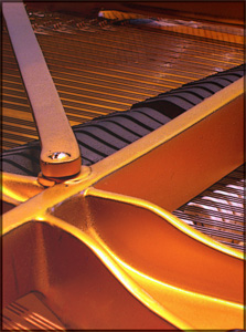 inside of a piano
